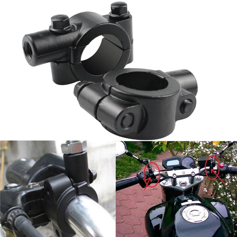 Motorcycle Mirror Mount 2PC 8MM/10MM Modified Rearview Mirror Seat Moto Mirror Bracket Adapter Handlebar Universal Bracket