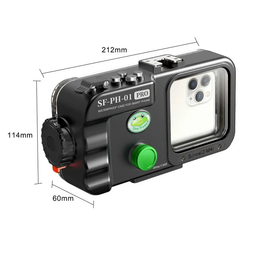 Seafrogs SF-PH-01 PRO 40m/130ft Waterproof General Mobile Housing for Andriod and iPhone