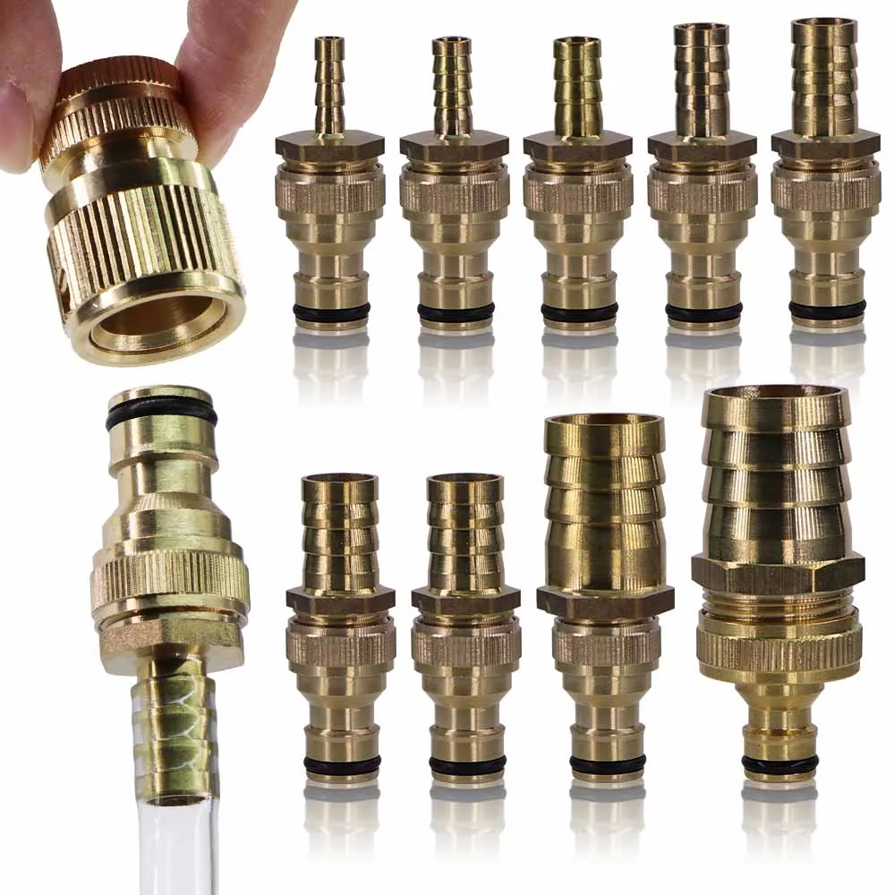 Brass Hose Adapter Barb Pagoda Pipe Fitting for 6/8/10/12/14/16/19/25/32mm Garden Irrigation Watering Tube Quick Connector Joint