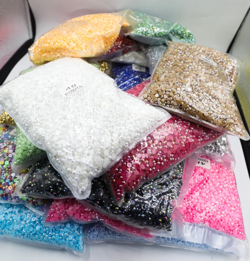 1.5mm ~ 14mm 26 kolorów galaretka biała perła beżowy AB kolor płaski tył ABS okrągłe pół perłowe koraliki, imitacja plastikowych pół perłowych