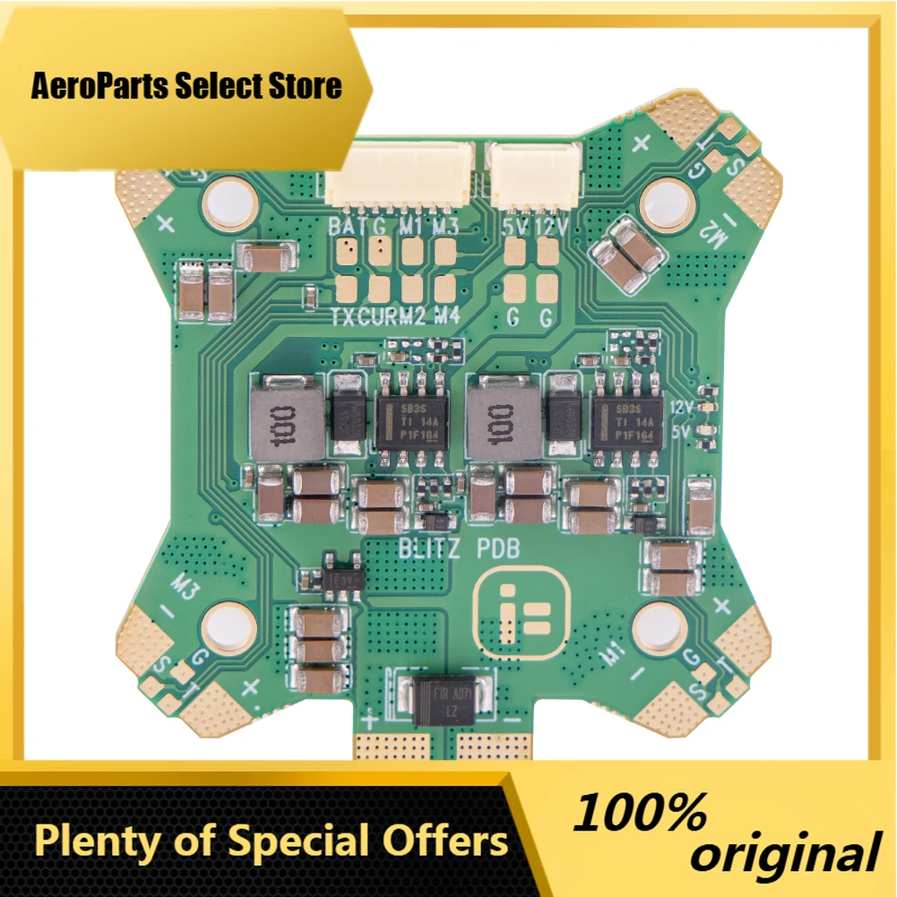AeroPartsiFlight BLITZ PDB support 4-8S LIPO input with 30.5*30.5 mounting hole for FPV 5-7inch drones parts