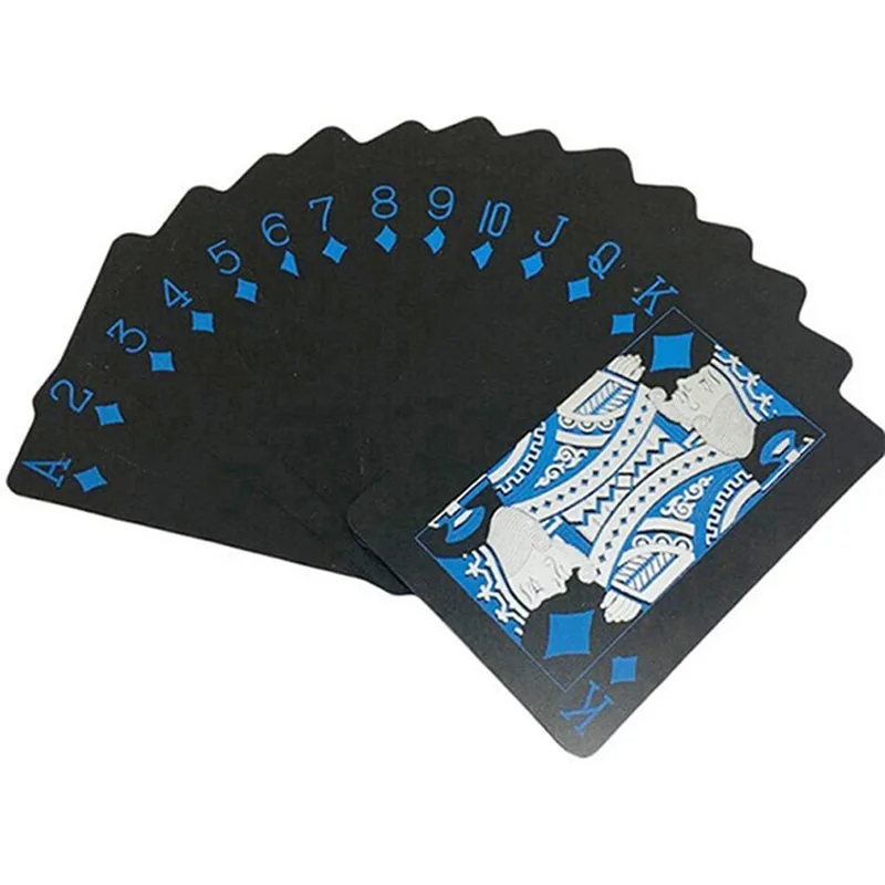 Black Playing Card Game Waterproof Creative Magic Tools Chessboard Props For Home Holiday Classic Party