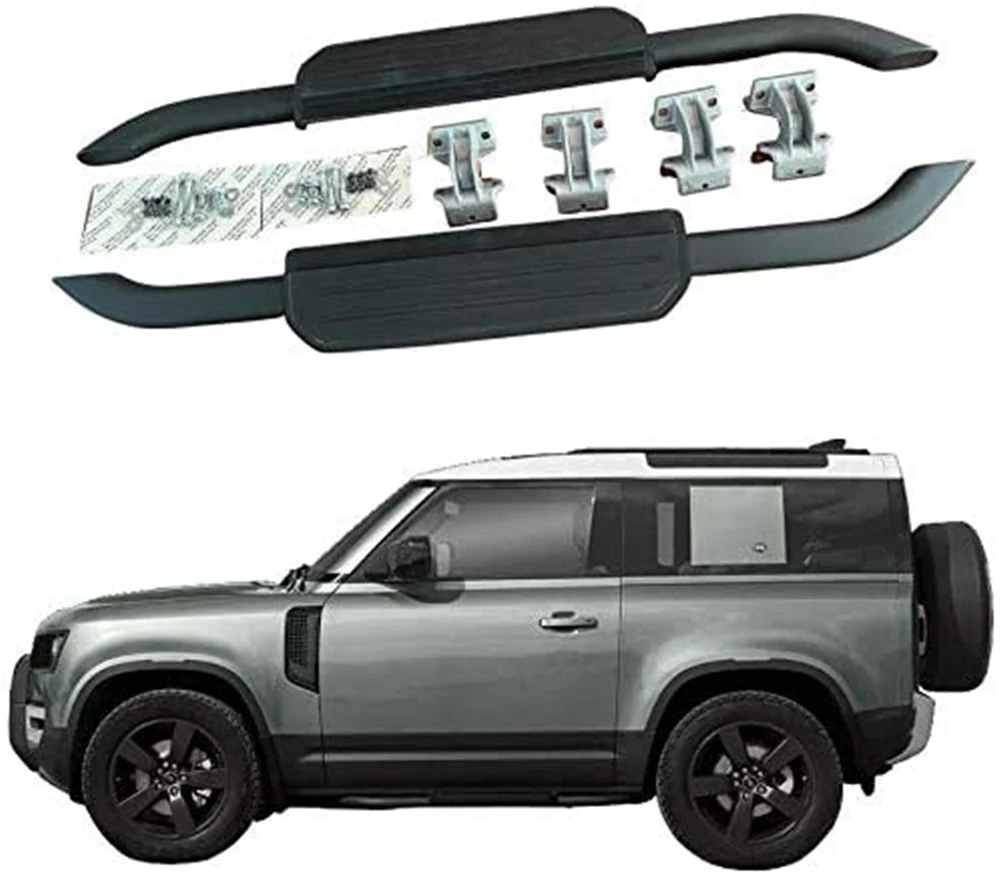 

Running Boards Side Step Pedal Nerf Bar fits for LR Defender 90 2Door 2020 2021 2022 2023