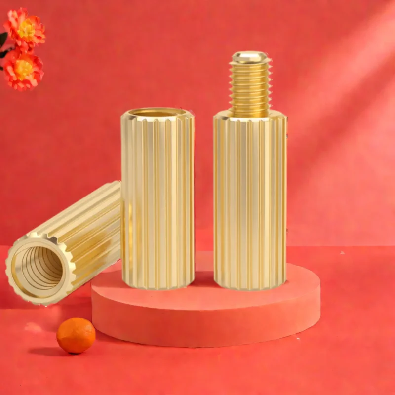 30pcs/lot M2 Knurled Solid Brass Copper Round Standoff Spacer Support Pillar Column M-F F-F Male-Female Female Nut For PCB Board