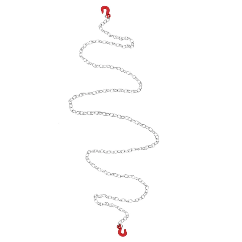 AS96-6X 1:10 accesorios trepador de control remoto cadena de remolque con gancho de remolque para Axial SCX10 90046 TAMIYA CC01 RC4WD D90 D110 TF2