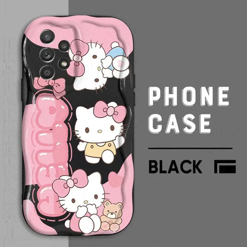 Sanrio Cinnamoroll Hello Kitty Phone Case for Samsung Galaxy A21s A50 A51 A71 A30 A31 A11 A10 A20 A02s A03 A04s A05s Wavy Soft