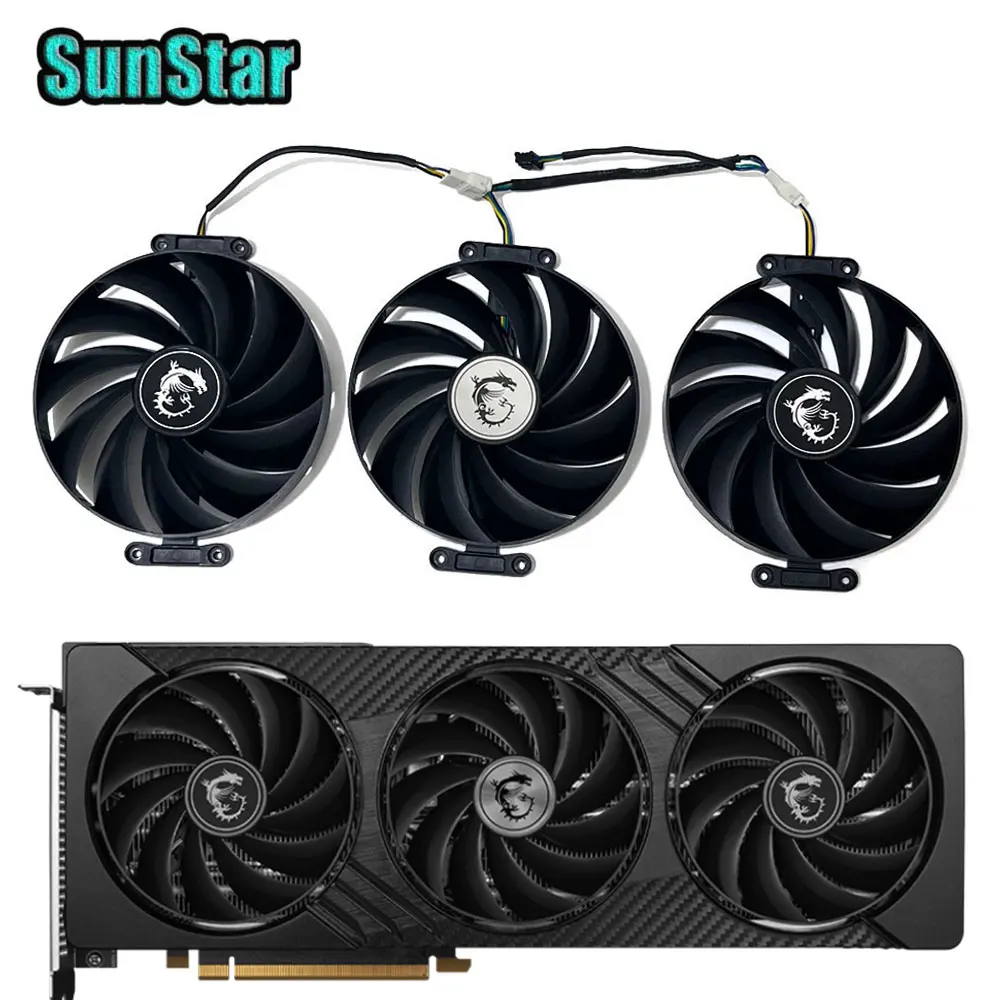 

NEW 90MM RTX 4070 DC 12V 0.55A HA9015H12SF-Z GPU Cooler Fan For MSI GeForce RTX 4060 4070 SUPER GAMING DUKE 3X Video Card