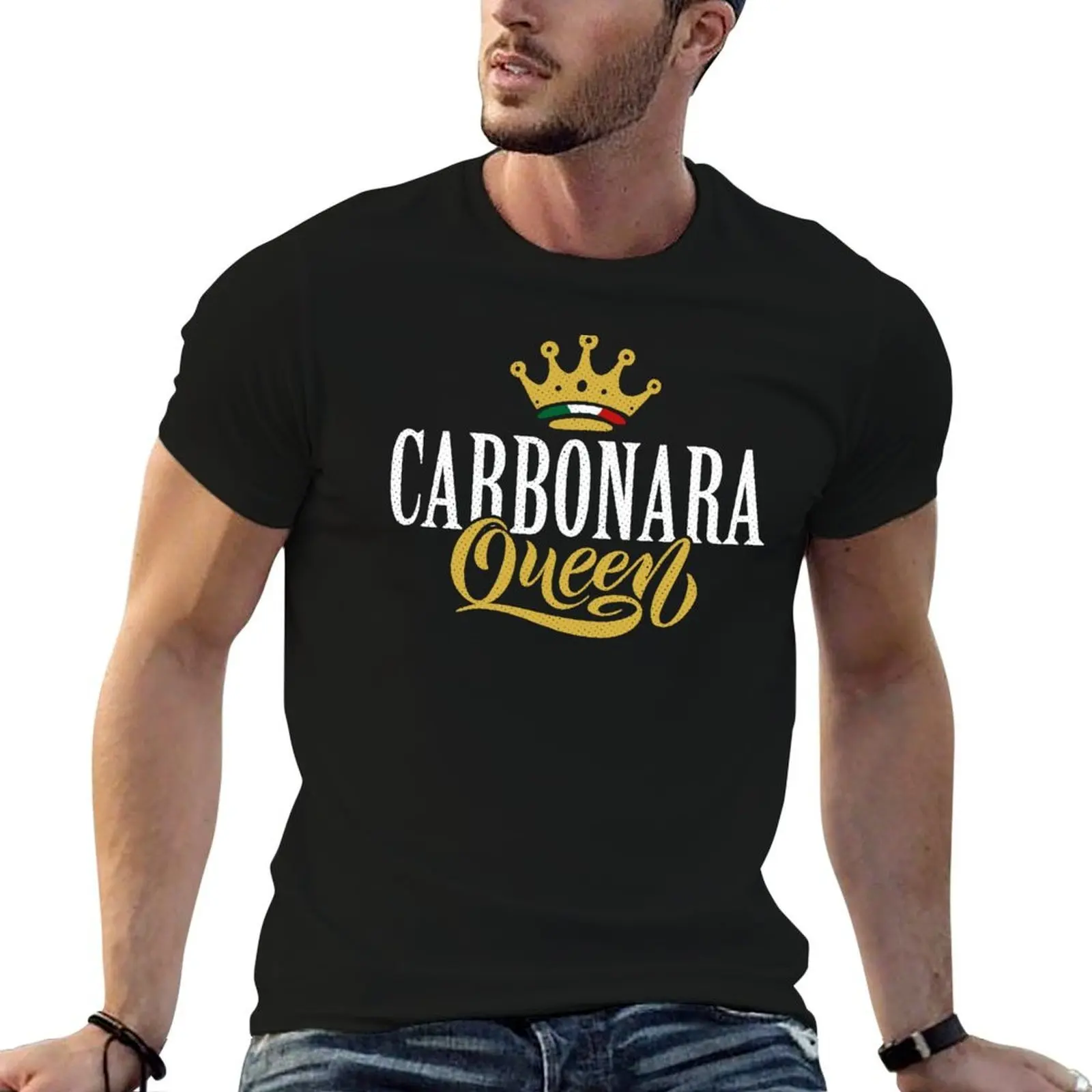 Camiseta Carbonara Queen, camiseta para hombre, camiseta de diseñador, camiseta con estampado personalizado, camiseta personalizada