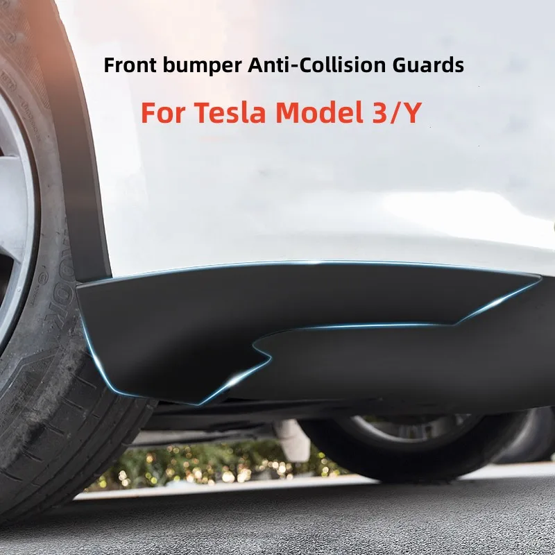 

For Tesla Model 3 Model Y 2021 2022 Front Bumper Anti-Collision Guards High Flexible PP Front Corner Protective Sticker