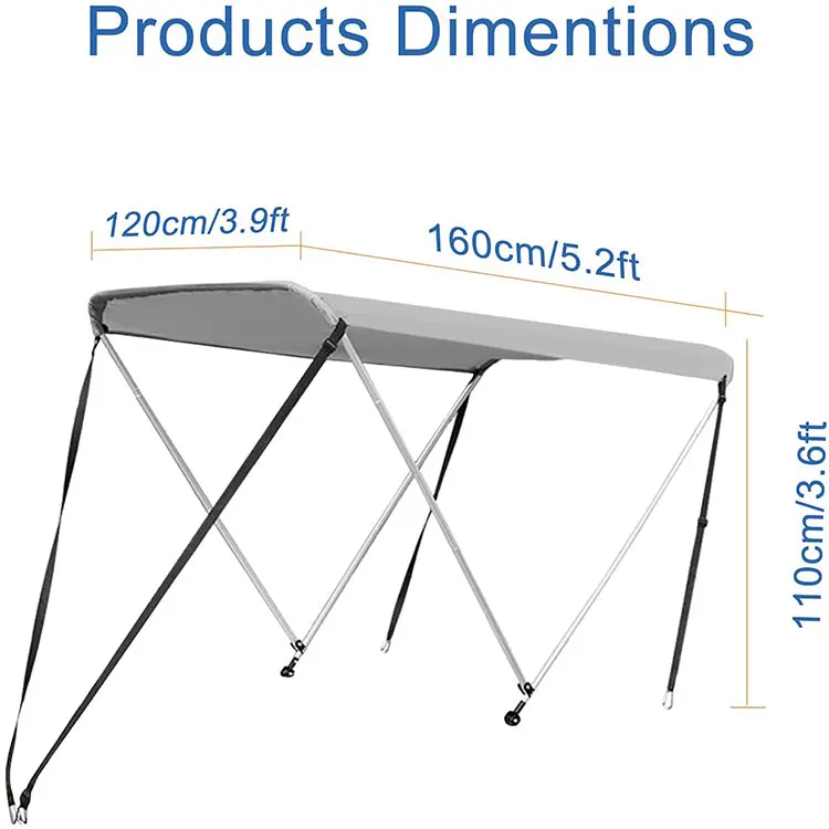 Marine Buoy Heavy Duty T-Top OXFORD Bimini Top Boat Accessories Customized Color Waterproof UV Proof Covers