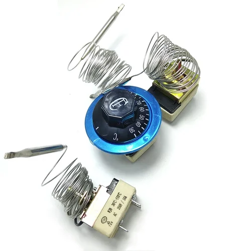 Imagen 2 del producto Termostato mecánico de base cerámica, cable de 2m de longitud, 30-110/50-300 grados centígrados, interruptor de temperatura del calentador de agua