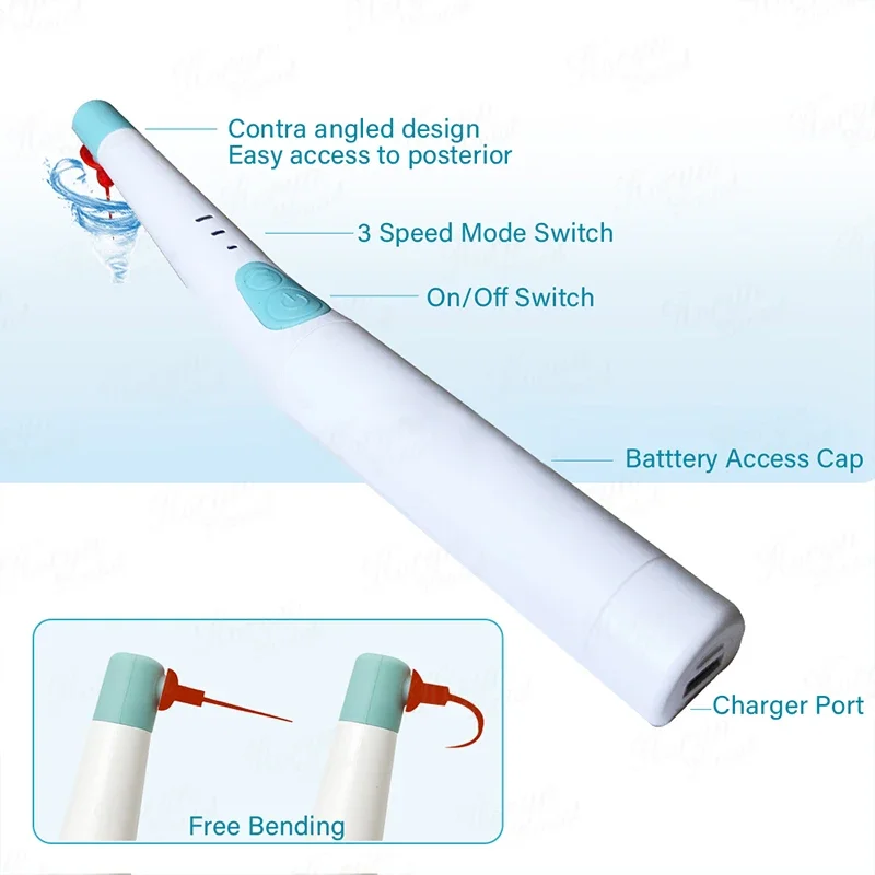 den tal Endo Sonic Activation System Endodontic Sonic Irrigator Professional Root with 120Pcs Tips Control Cleaning Handpiece