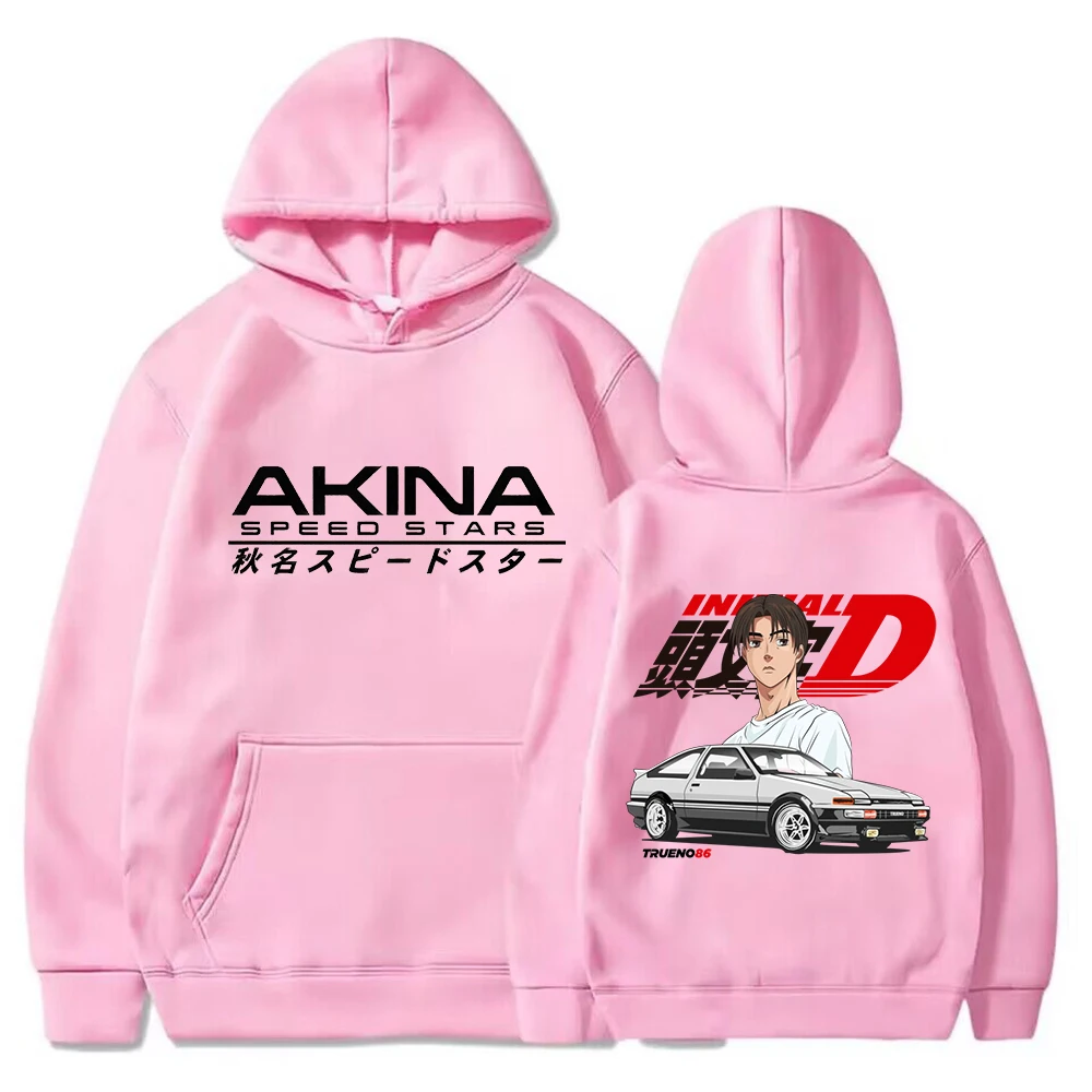 Anime Initial D Hoodies for Men Graphic Japanese Automotive AE86 Hooded Women Sweatshirts 90s Harajuku HIP HOP Sweatshirt Male