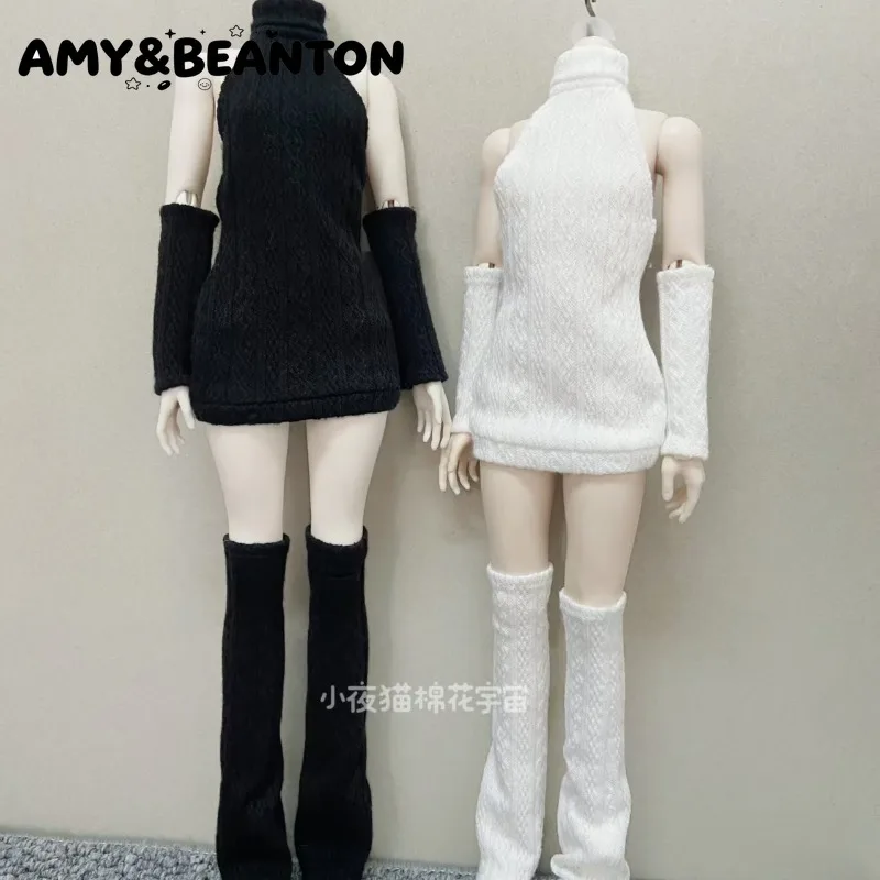 Backless Sweater Glove Leg Covers Outfit 3pcs Set Fit For BJD Doll Fit 1/4 And 1/6 BJD Body Cute Doll Clothes Replacement Outfit