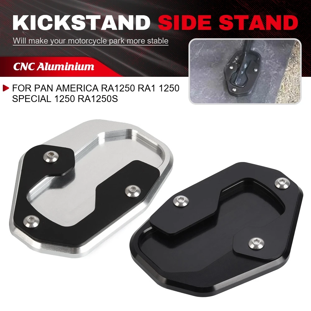 

Motorcycle CNC Kickstand Side Stand Enlarger Plate Kickstand For Pan America (RA1250) RA1 Special(RA1250S) RA1 1250 Special 1250