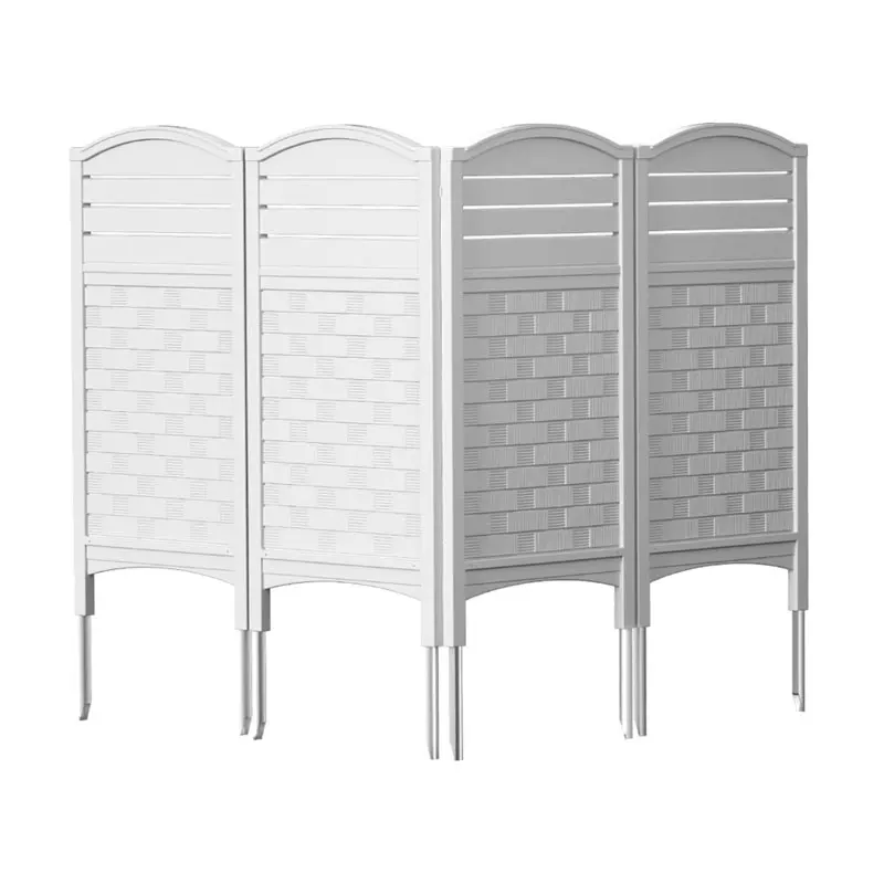 4-Panel Outdoor Screen (HDPE Material): Can be used as a fence or trash can enclosure; waterproof for garden decoration.