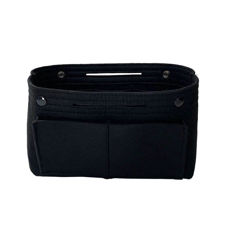 Large-capacity Felt Travel Cosmetic Bag Storage Finishing Felt Bag Dividing Inner Bag Storage Bag Snap Closure Clutch