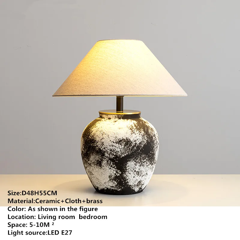 DEBBY Nordic Ceramics Table Lamp Modern Art Living Room Bedroom Study LED Originality Brass Desk Light