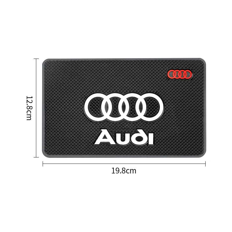 Car Logo Non Slip Mat Auto Dashboard Sticky PVC Pad For Audi Sline RS3 RS5 RS6 RS7 S3 S4 S5 S6 S7 A4L A3 A4 A5 A6 A7 TT Q2 Q5 B9 view 2