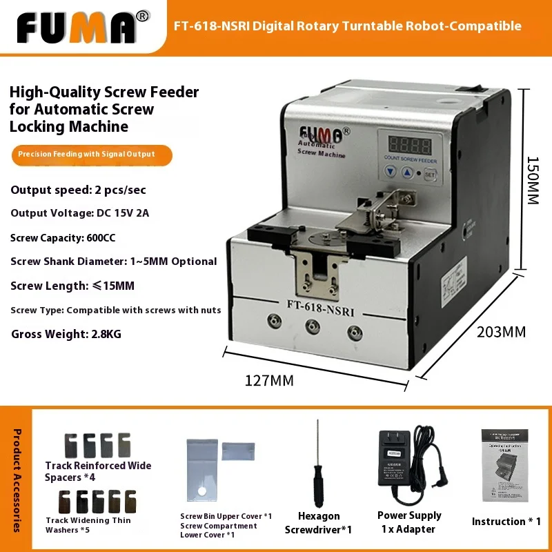 

Поворотный стол FUMA, полностью автоматическая винтовая машина FT-618-NSRI, поворотный стол, регулируемая гусеничная винтовая подача