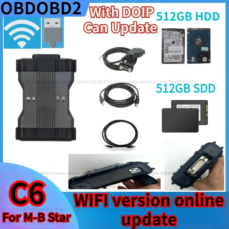 

NEW WIFI for MB Star C6 with DOIP Can Update for Benz SD Connect Full Configuration Star Diagnosis Tool Better than For Pro M6+