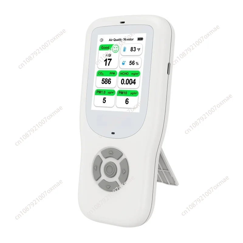Professional Handheld 10 in 1 Air Quality Detector, Indoor TVOC Formaldehyde Carbon Dioxide Multi-function Sensor