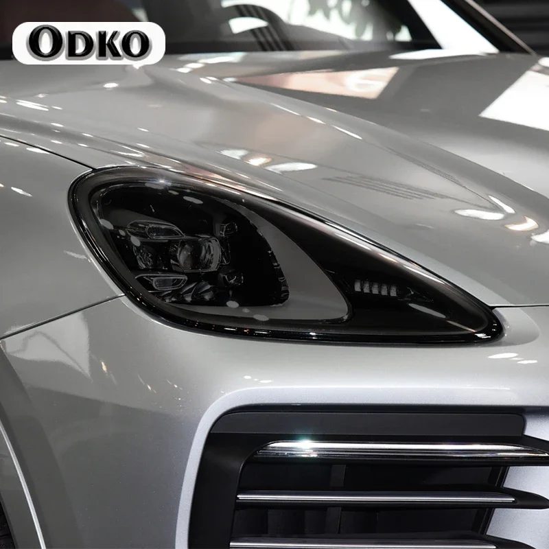 

For Porsche Cayenne 2019 2020 2011-On 958 Car Headlight Protection Tint Film Smoke Black Transparent TPU Protective Sticker