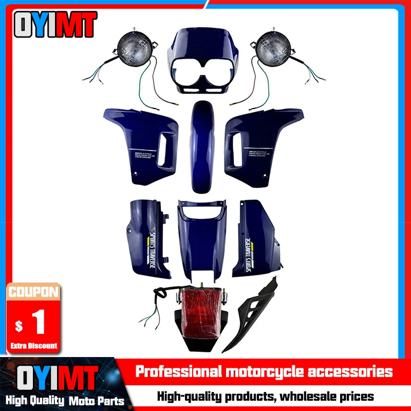 

MotorBIke Blue / Black ABS Plastic Fairing Cowl Bodywork Kit Set for HONDA NX250 AX-1 NX 250 58*38*38 Accessories Head Light