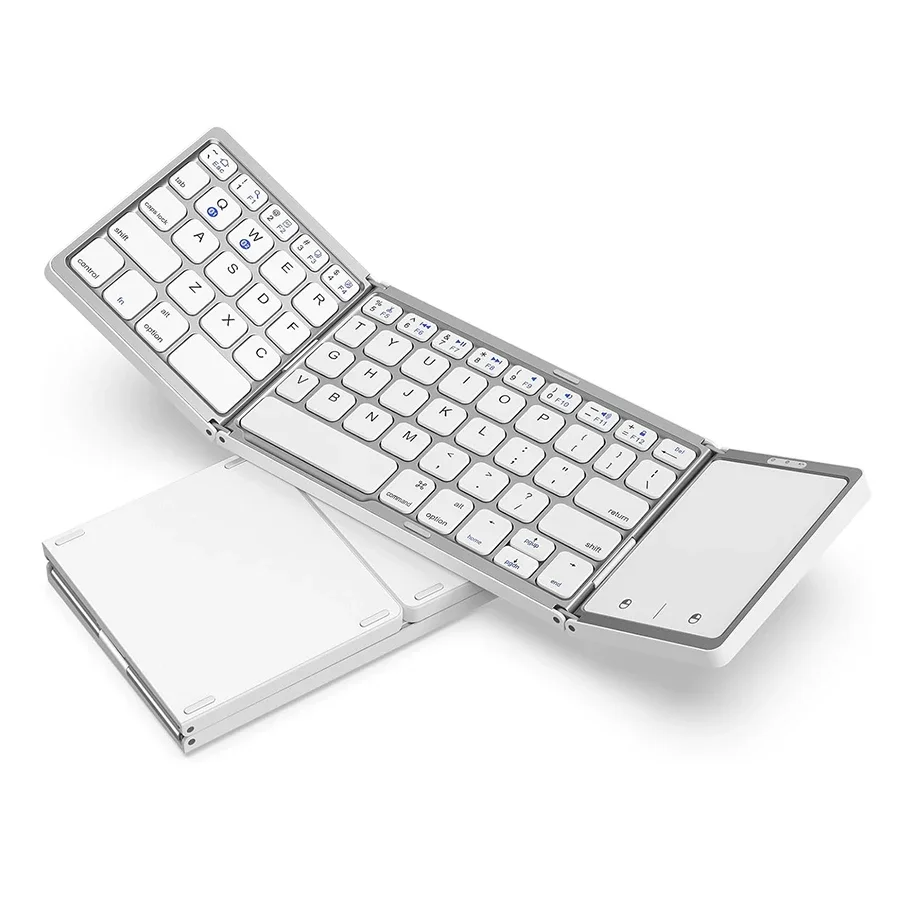 

Foldable Wireless Bluetooth Keyboard Rechargeable Folding Portable Keyboards for PC Mac Smartphone Windows iOS Android
