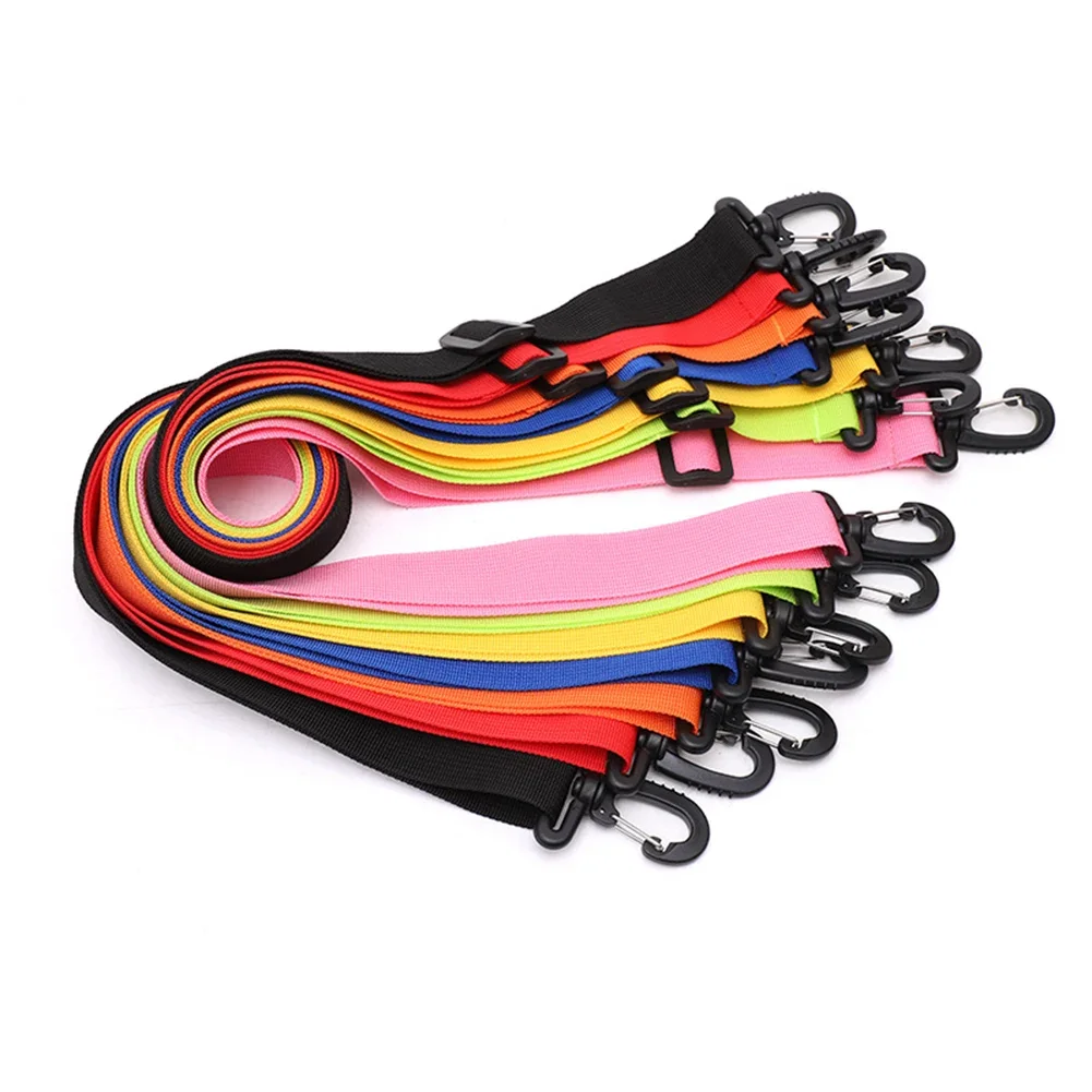 Robust nylon strap with full-rotation clips enabling tangle-free movement when carrying multiple boards on shoulders or by hand