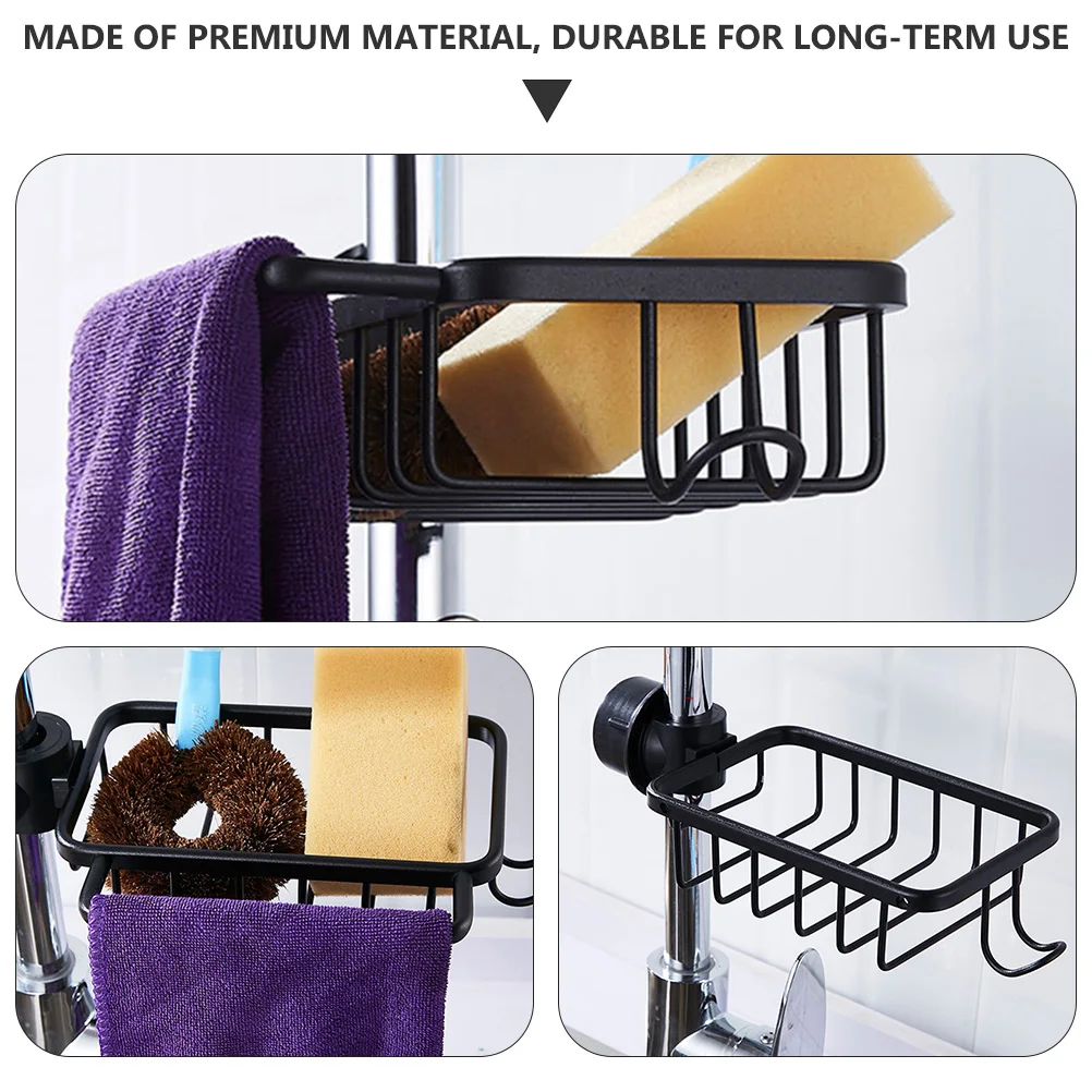 

Faucet Rack Dishcloth Storage Towel Racks Bathroom Shelf Tea Draining Rack Kitchen Practical Anti Rust Space Aluminum