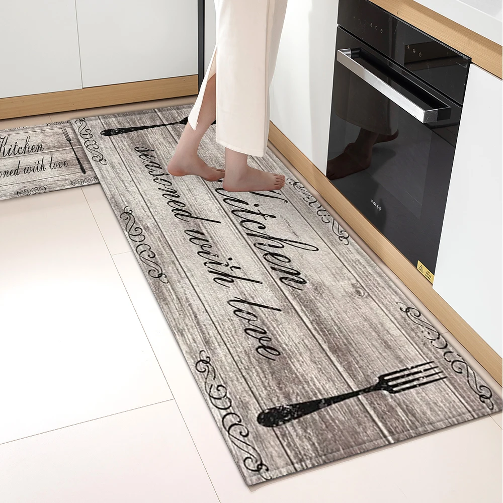 Kitchen Mat House Entrance Doormat Home Living Room Bedroom Balcony Floor Decoration Carpet Bath Door Hallway Anti-Slip Foot Rug