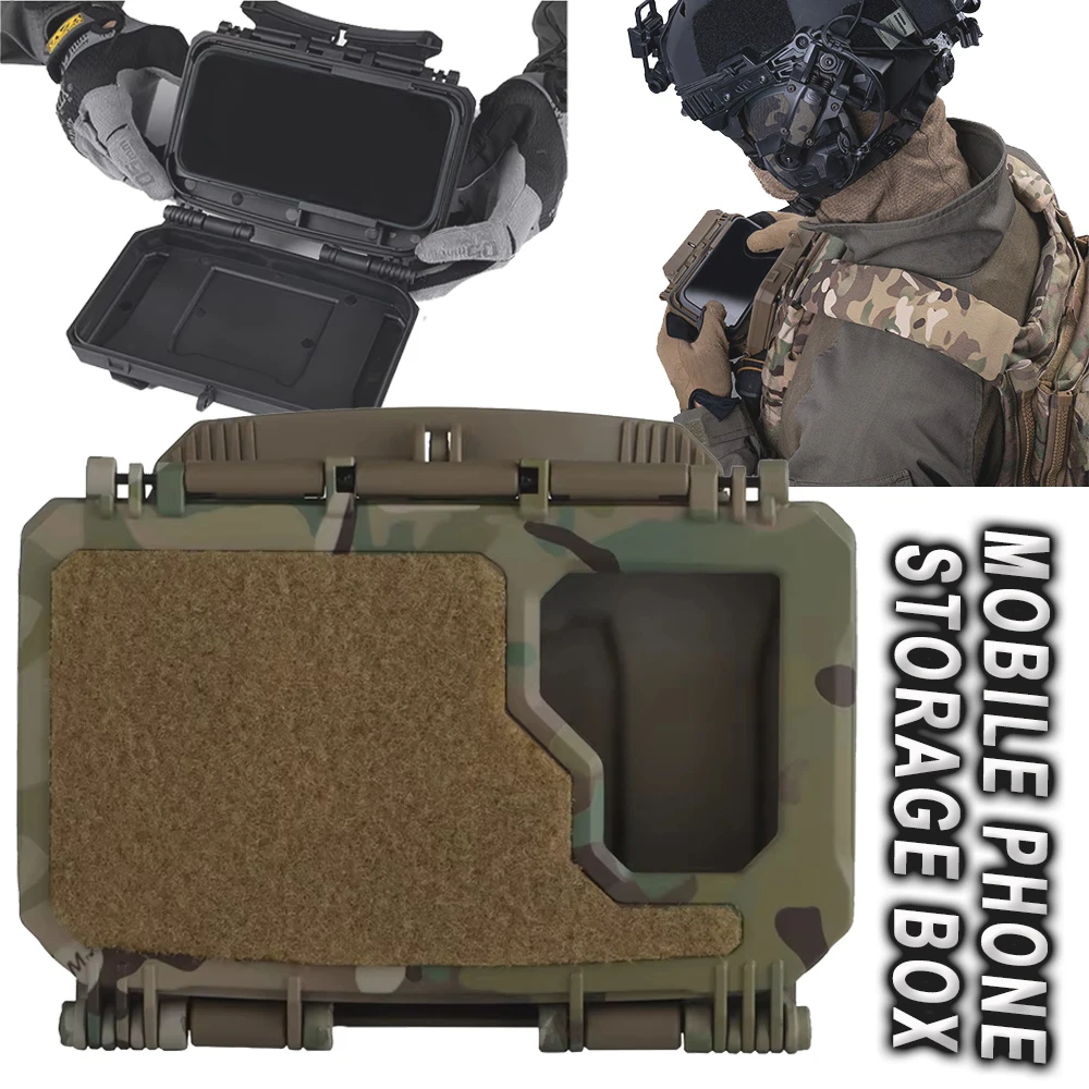 

Tactical Mobile Phone Storage Box Case Airsoft MOLLE Quick-Open Instant Gear Navigation Board for Field CS Hunting Vest War Game