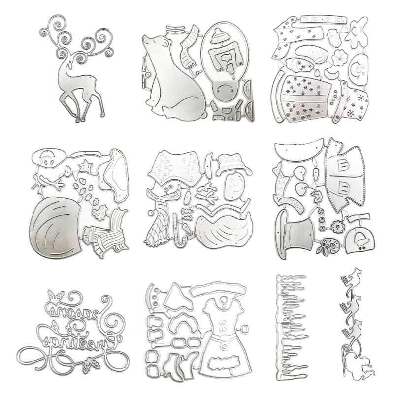 

Metal Cutting Dies for Card Making Christmas Sleigh Die Cuts Embossing Stencils