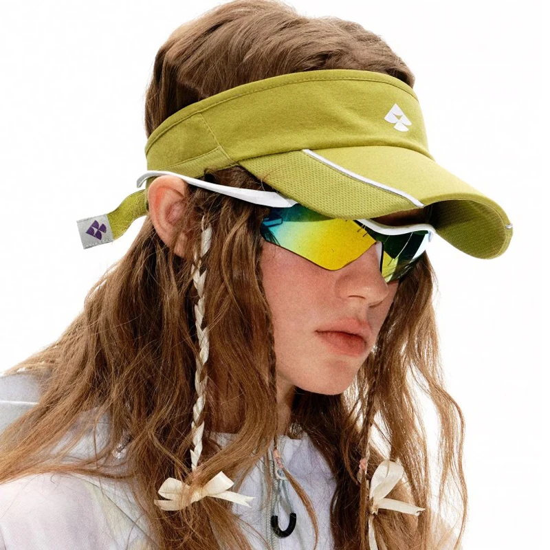 Adjustable Outdoor Sports Tennis Cap Sweat-Absorbing Sun-Protective Stretchable Sun Visor Hat for Running Camping