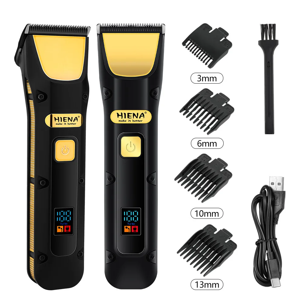 

HIENA New Hair Trimmer Set Intelligent LED Display Hair Beard Shavers Professional Hairdressing Cutting Machine Portable Razors