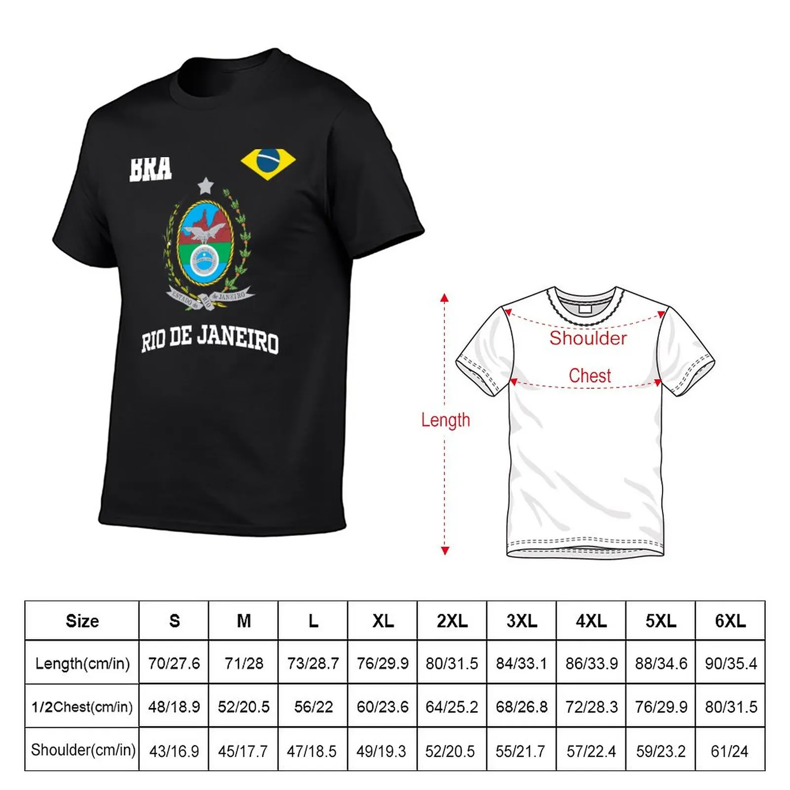 New Rio de Janeiro Brazil Vintage Carioca Flag T-Shirt custom t shirts cute clothes oversized t shirt men