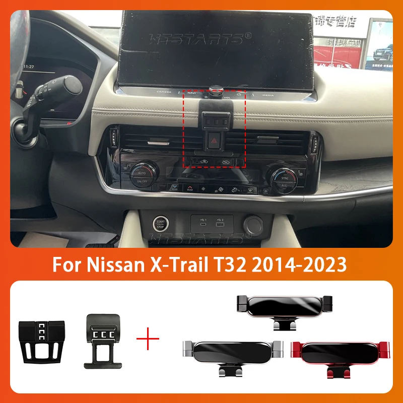 Support de téléphone portable de voiture pour Nissan X Trail T32, support de montage spécial GPS, accessoires de support rapide, rotation à 2014