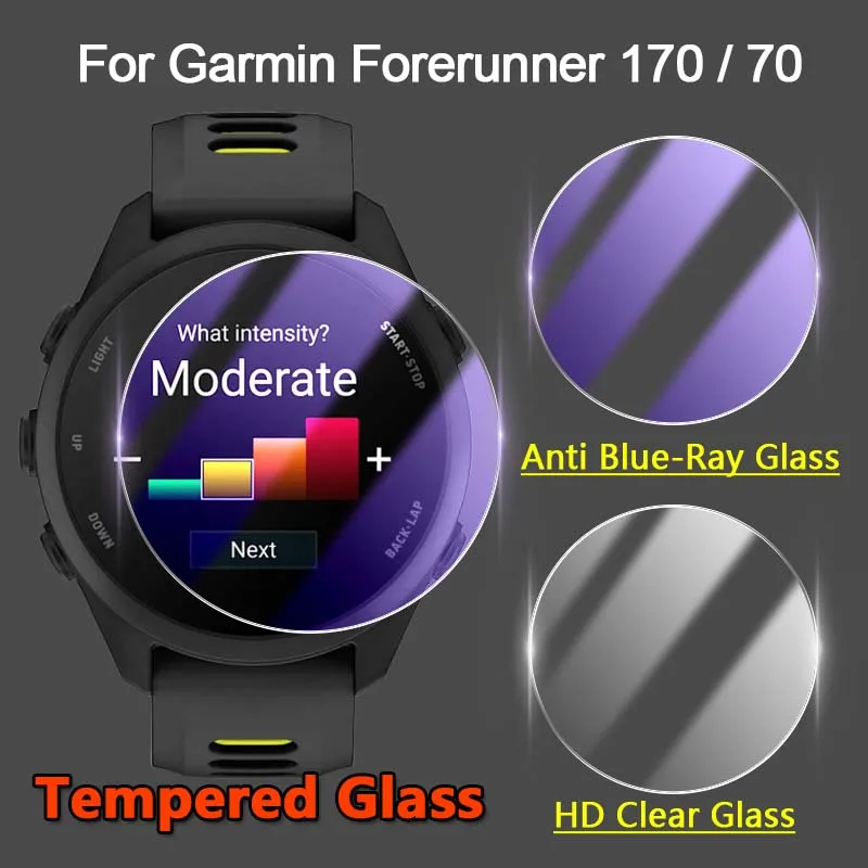 

Screen Protector For Garmin Forerunner 70 170 Music 2.5D 9H Ultra Clear / Anti Blue-Ray Tempered Glass Guard Protective Film
