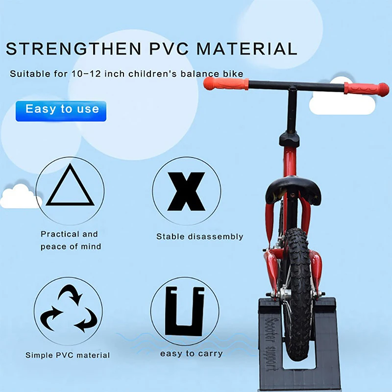 1pc For 10 12 Inch Kids Children Bicycle Parking Stand Balance Bike Holder Bracket Holding Rack Cycling Accessories High Qualit
