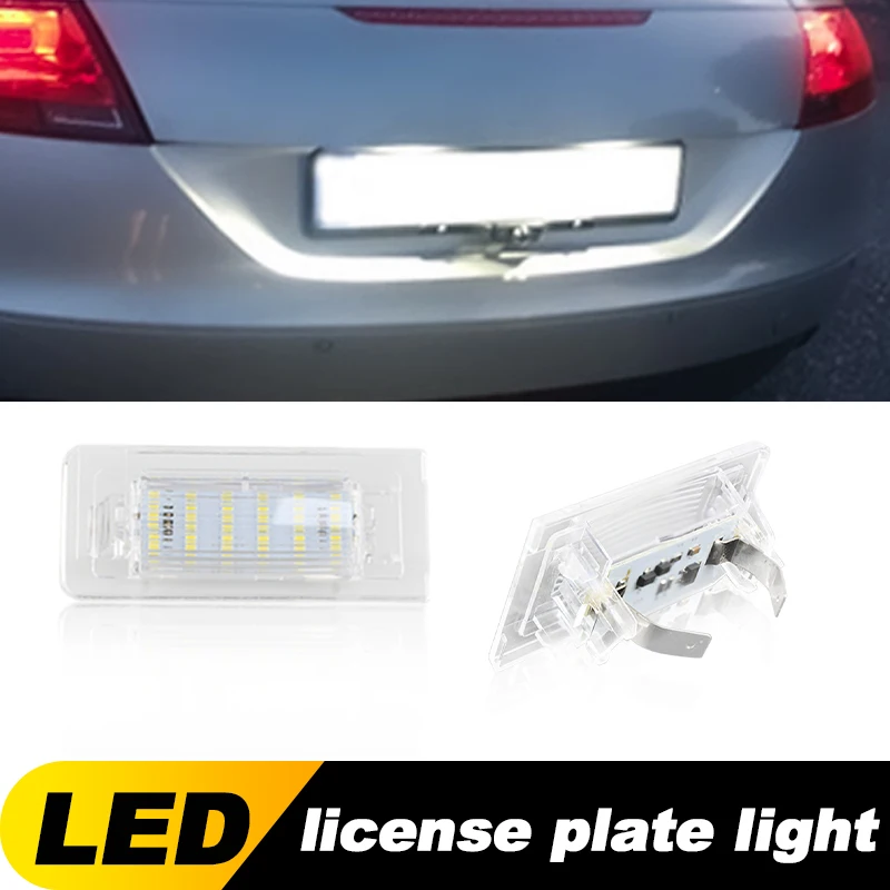 2Pcs OEM# 8N0943021A Canbus LED Number License Plate Light Lamp For Audi TT MK1 8N Roadster / Cabrio 8N9 Coupe 8N3 6000K White