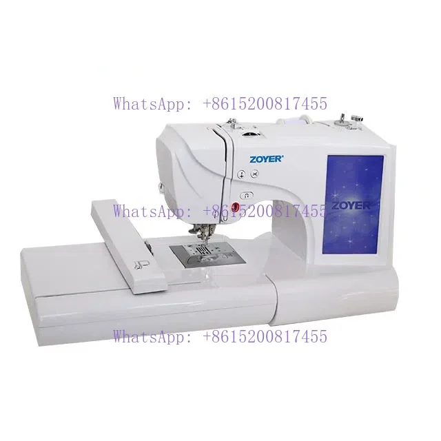 ZY1950T Household Embroidery Sewing Machine Multifunctional LCD Touch Screen Programmable Function Single Metal Motor