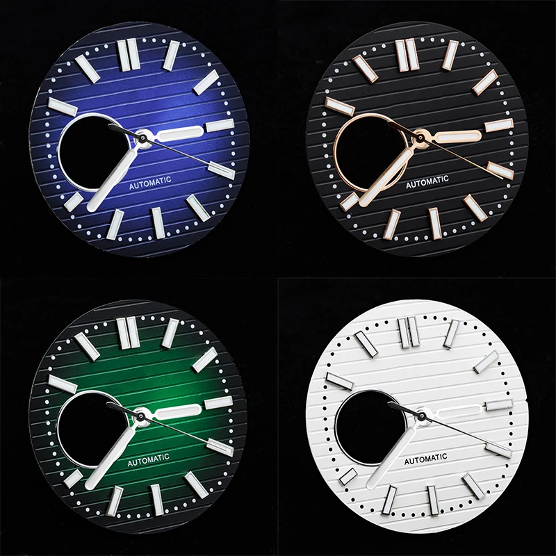 

30.5mm Watch Dial With Watch Hands Hollow Nautilus Sunray Fit NH38 Watch Faces Automatic Movement