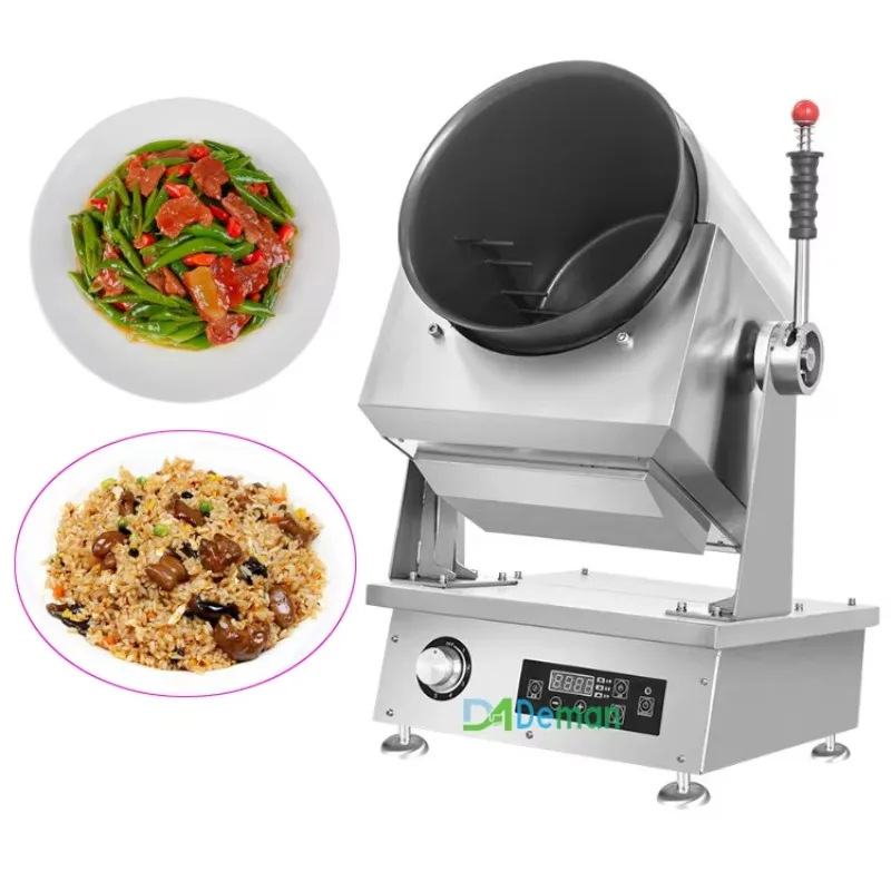 

High-efficiency Electromagnetic Heating Automatic Cooking Machine For Restaurants Hotel Drum Type Automatic Stir Fry Machine