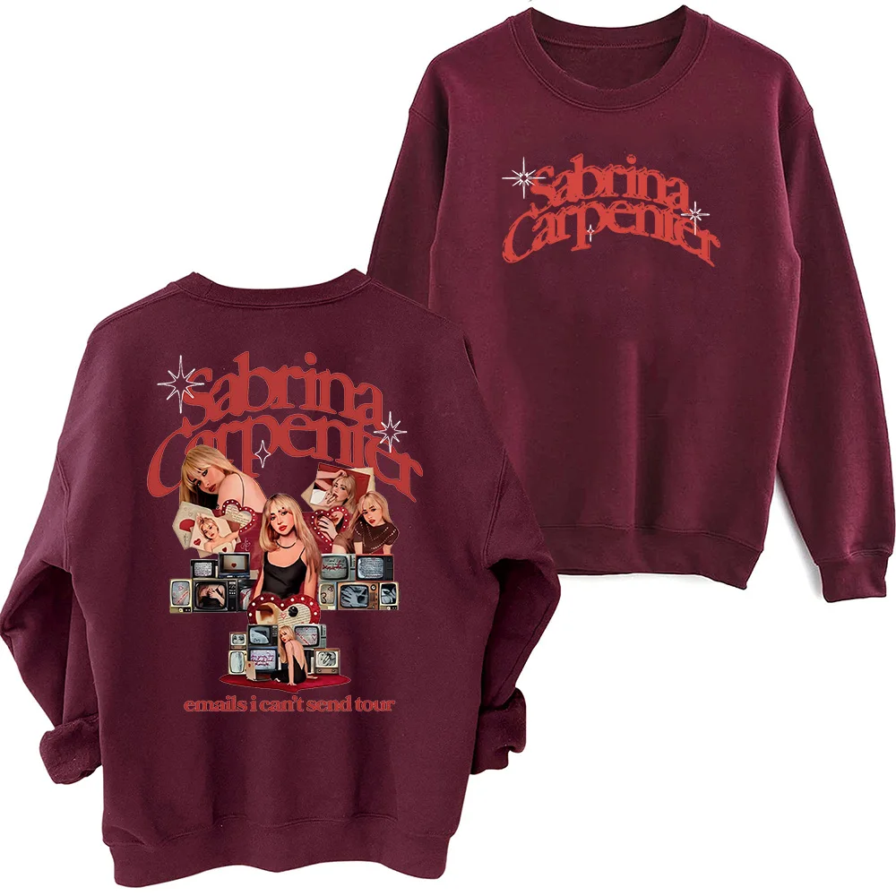 Sabrina-Sudadera de manga larga con cuello redondo para fanáticos de la música, suéter Harajuku de gran tamaño, Tour, 2024