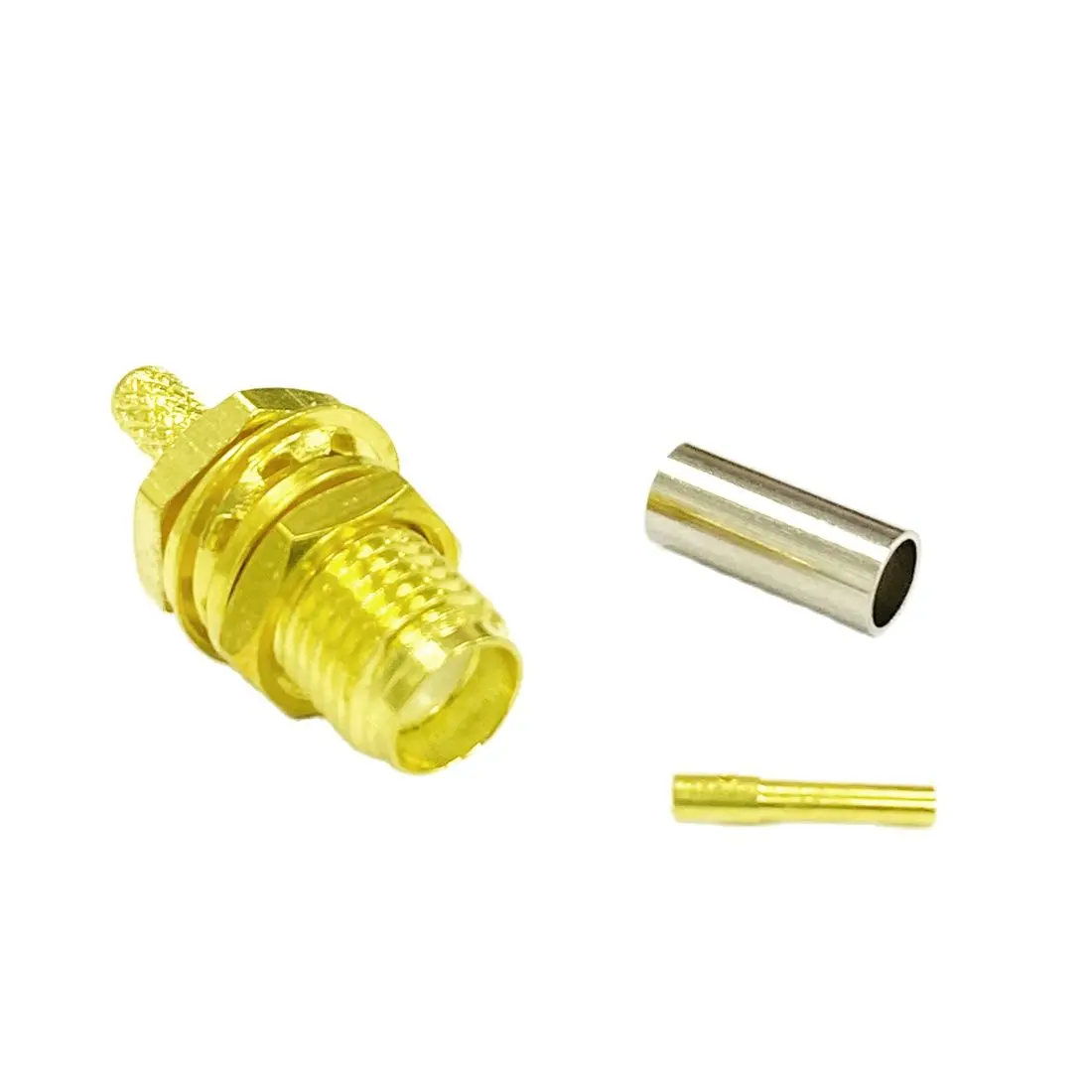 Conector SMA macho hembra, conector coaxial RF RP, engarce para Cable recto chapado en oro, LMR100, RG174, RG316, 1 a 10 unidades, nuevo