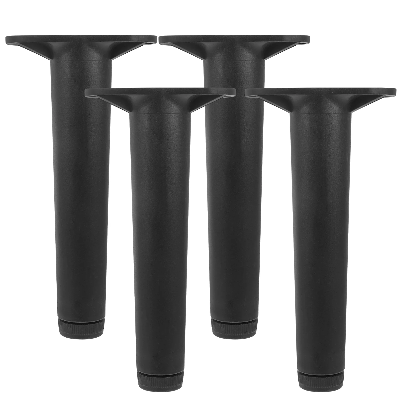 

4 Pcs Bed Support Frame Adjustable Legs Replacement Center Couches Black Frames