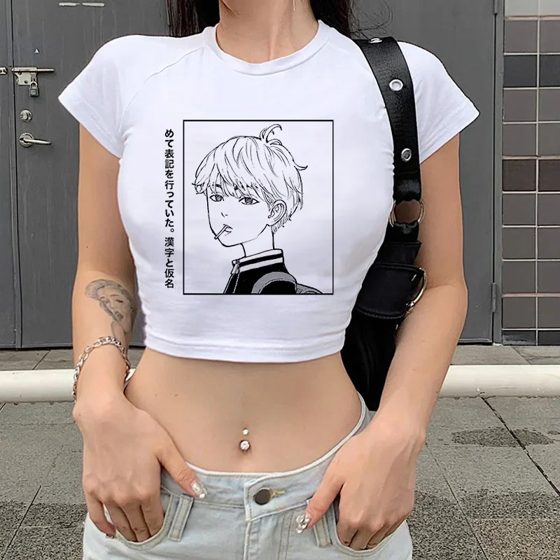 Japanese Anime Tokyo Revengers T Shirt Kawaii Harajuku Manga Graphic Tees Anime T-shirt Summer Tops Tshirt 90s Crop Top Gothic