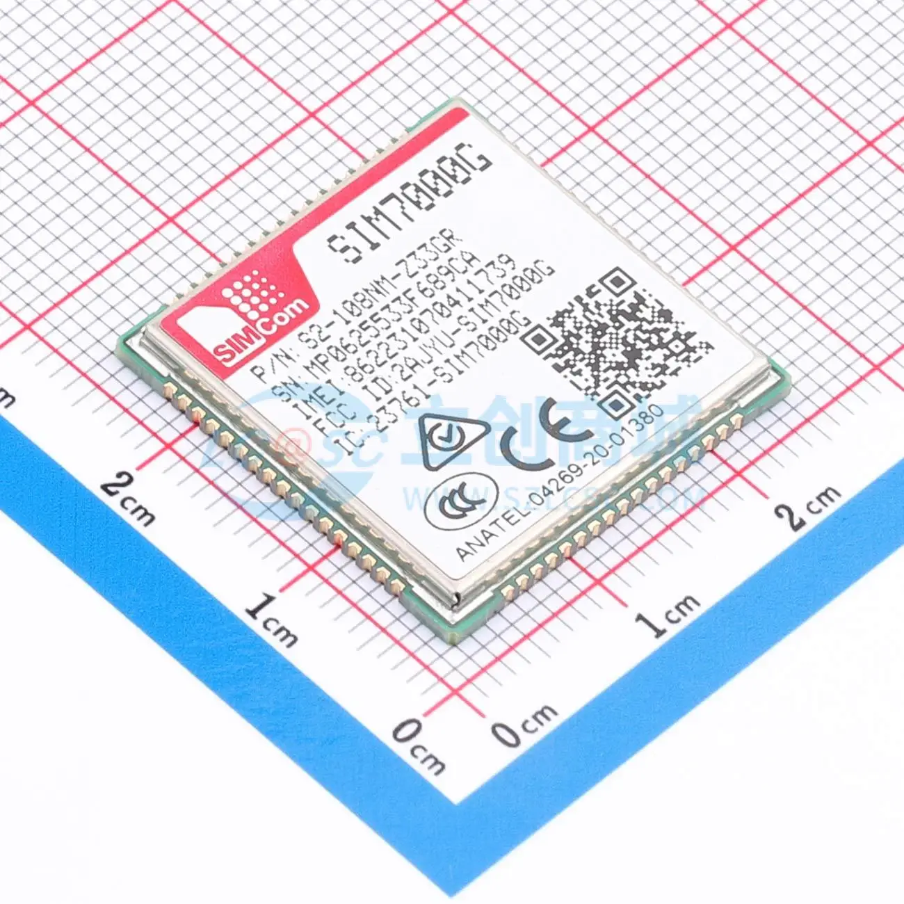 1pcs SIM7000G SMD 24x24mm Cellular LTE Communication Module