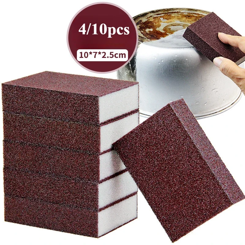 10 adet Nano Sünger Sihirli Silgi Carborundum Pas Temizleme Süngeri Fırça Mutfak Pot Bulaşık Pas Temizleme Zımpara Temiz Ovmak